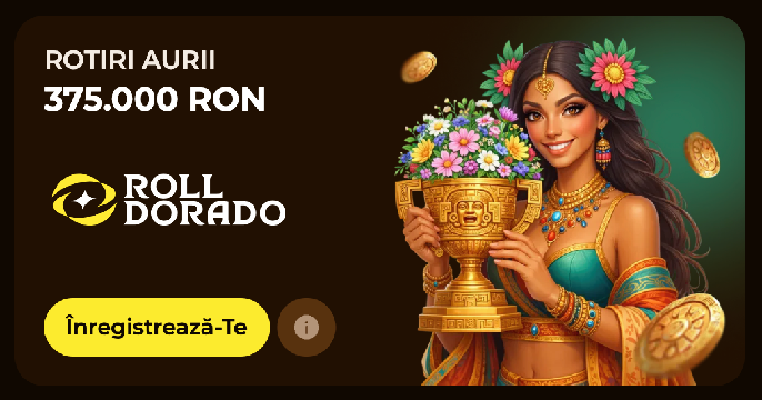 Rolldorado bonus de rotiri aurii 375000 RON